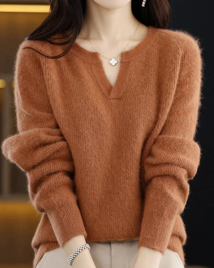 Brushed Mink Wool Pullover