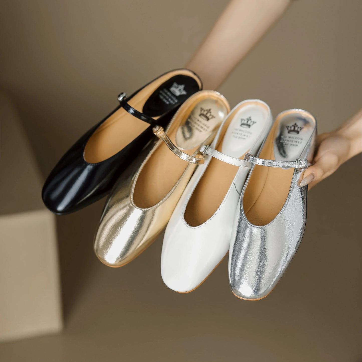 Dahlia Leather Mary Flats