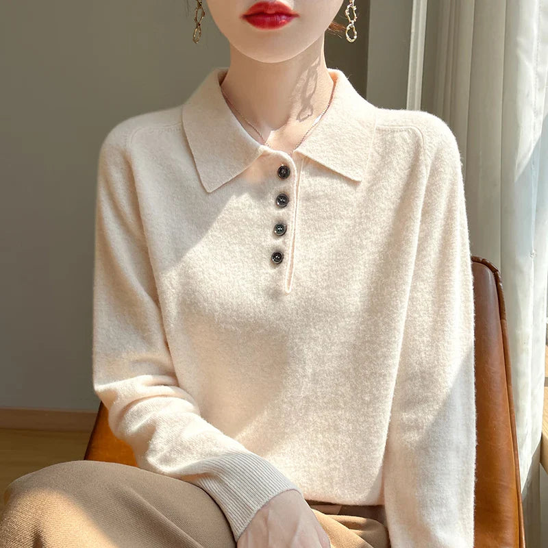 West Village Wool Polo Sweater