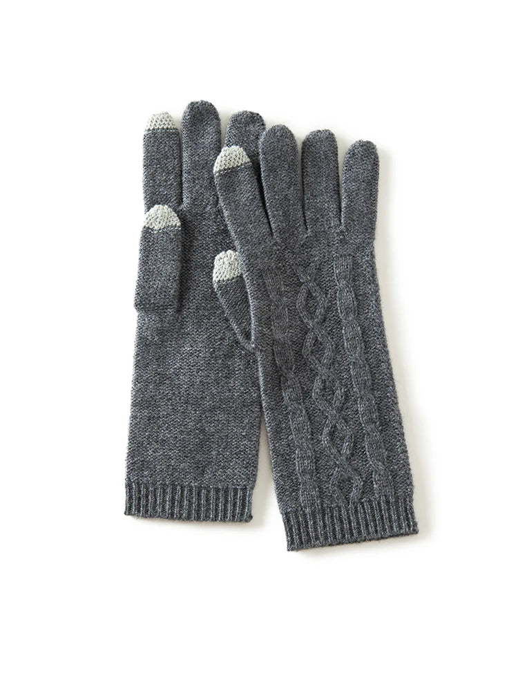 Bow Tied Cashmere Mittens