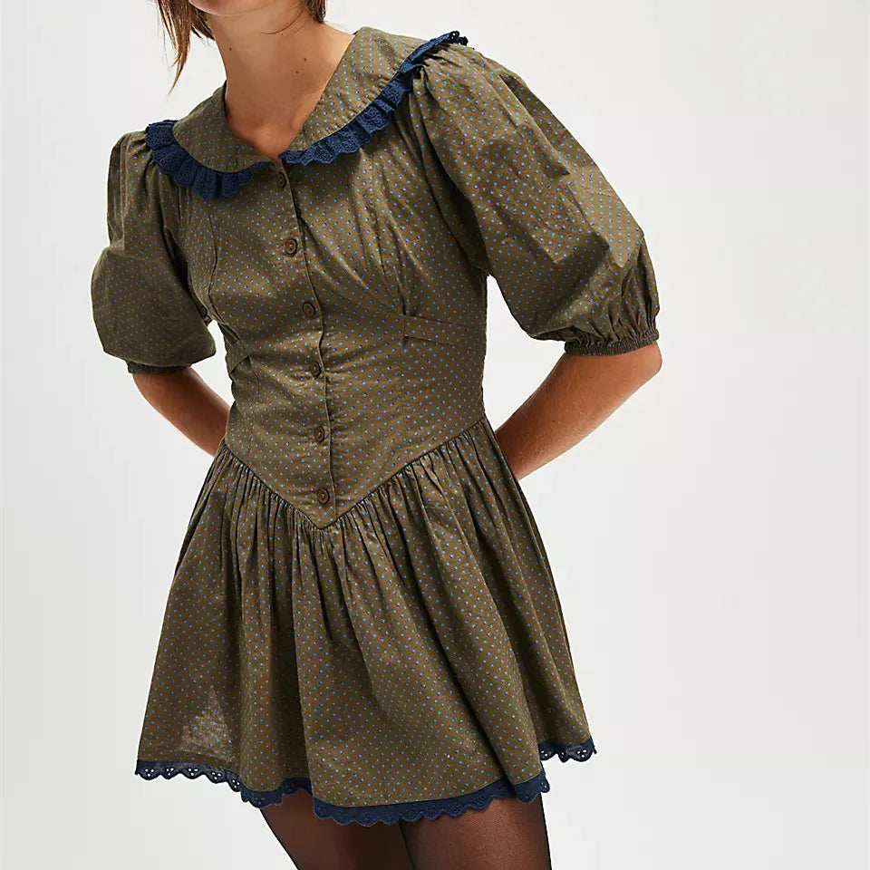 Ellen Lace Collar Mini Dress