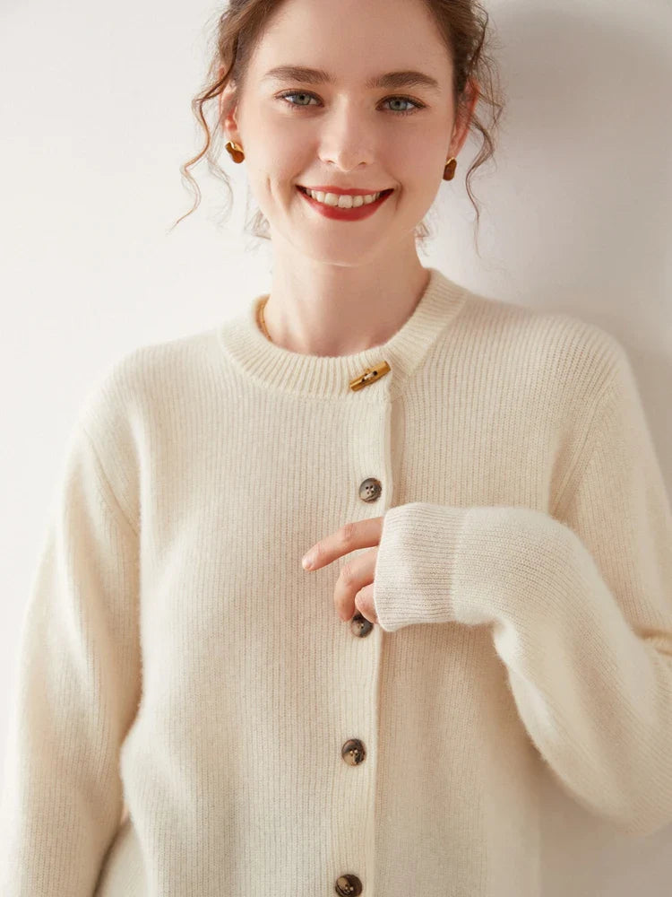 Florence Cashmere Button Cardigan