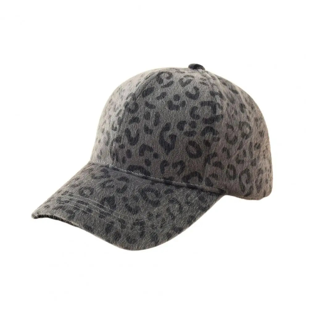 Plush Designer Leopard Cap