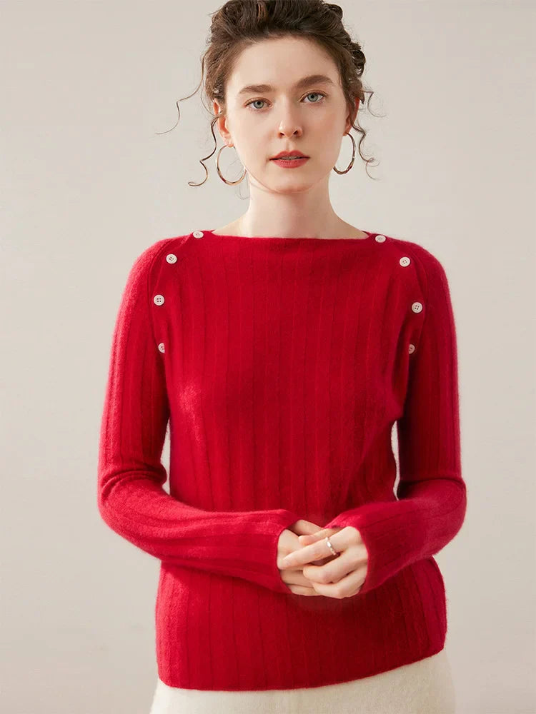 Maribel Buttoned Cashmere Sweater