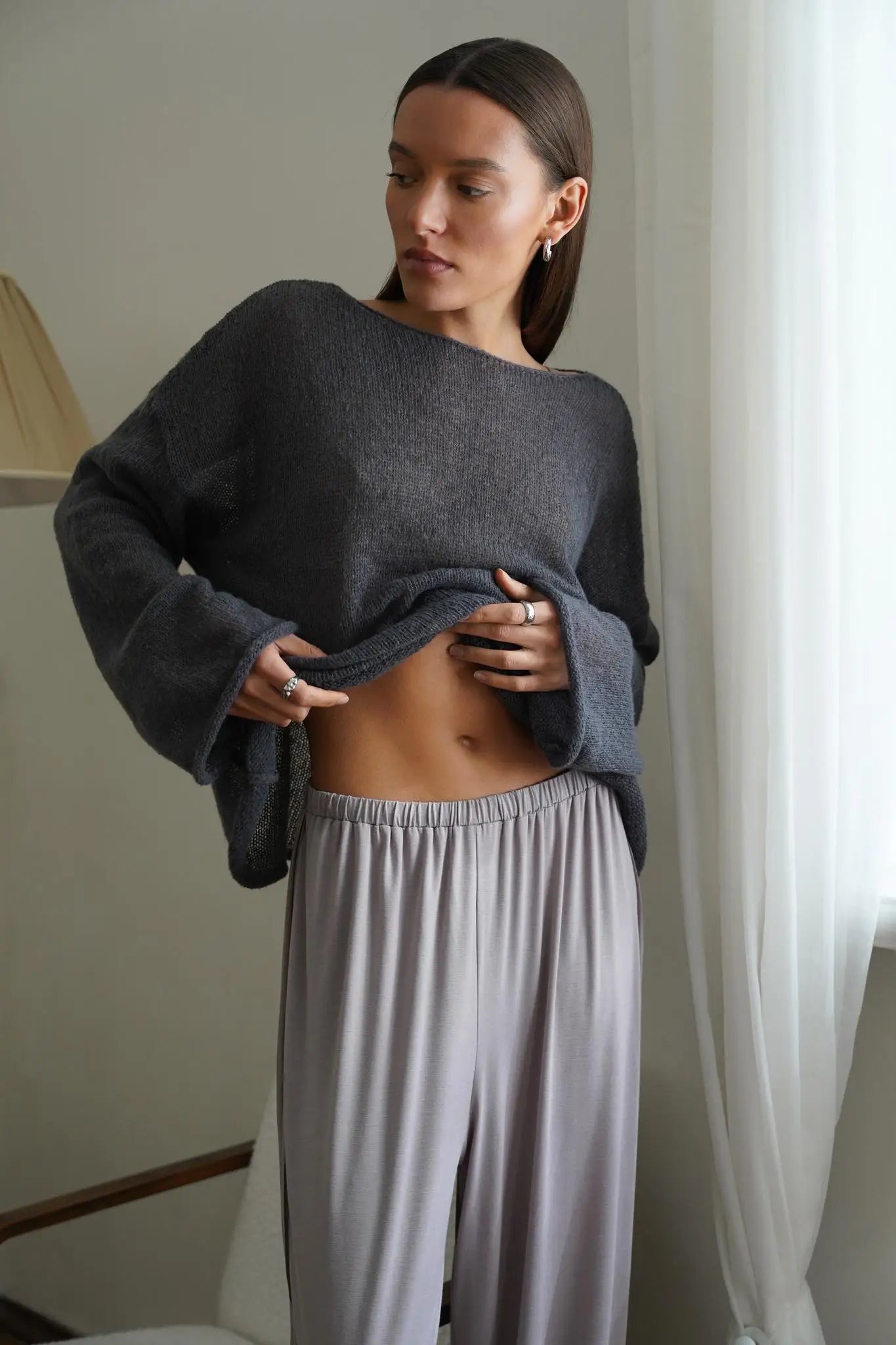 Liora Relaxed Crewneck Sweater