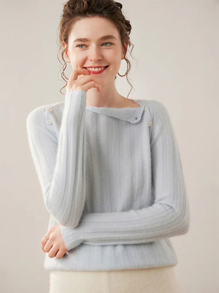 Maribel Buttoned Cashmere Sweater