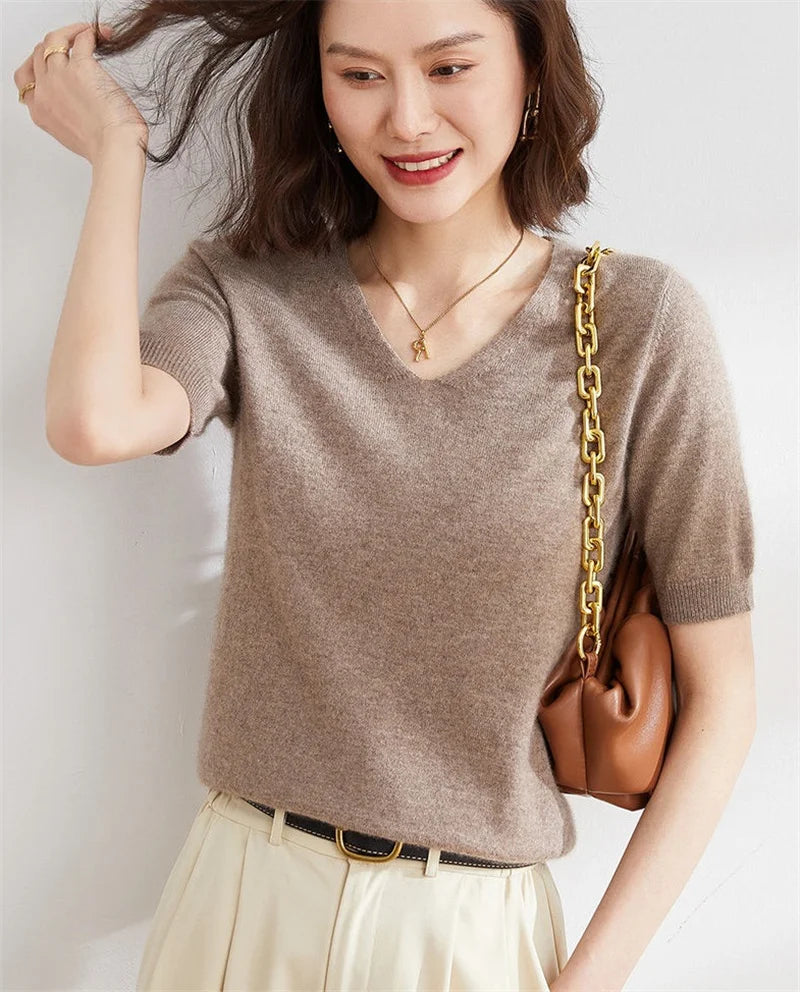Elysian V-Neck Knit Top