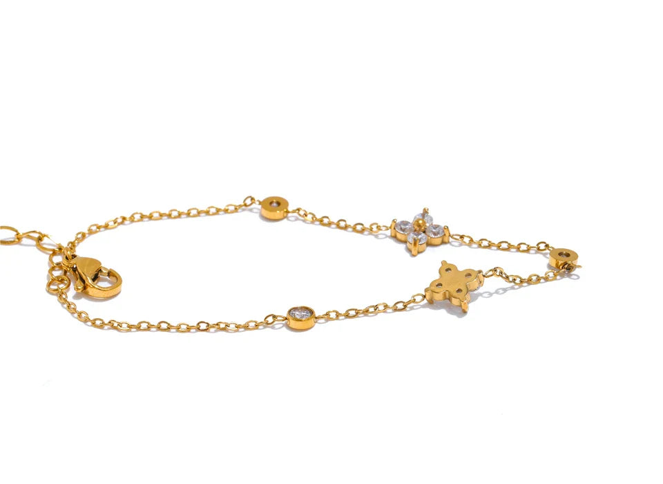 Elaya Cubic Zirconia Thin Chain Bracelet
