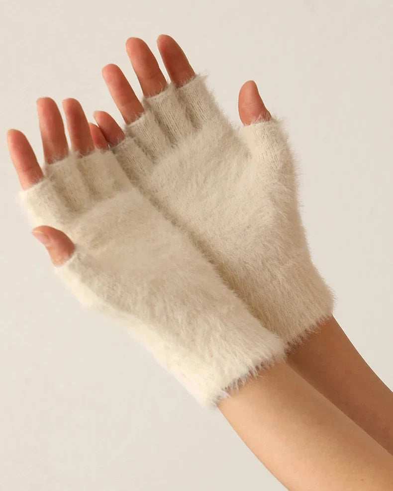Winter Mink Fingerless gloves