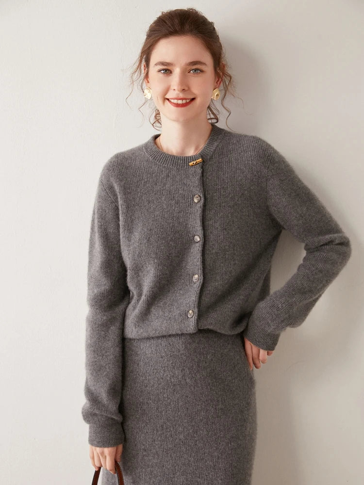 Florence Cashmere Button Cardigan