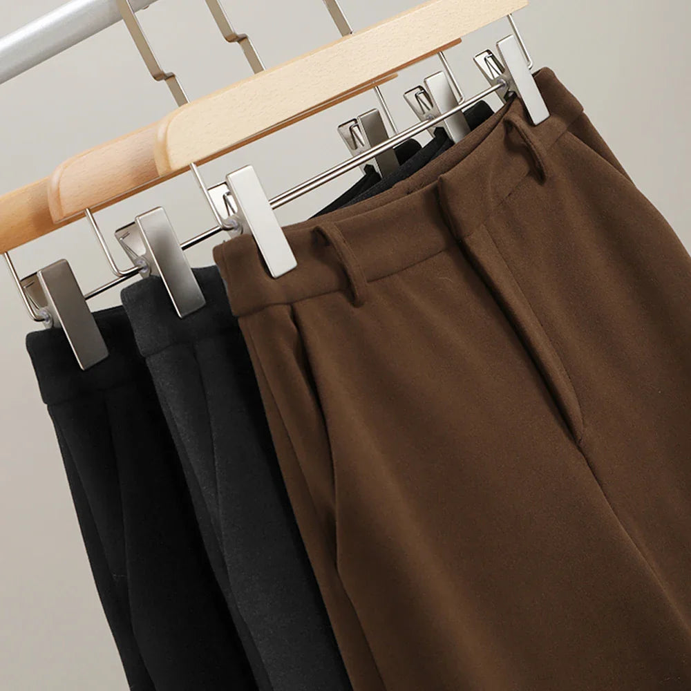 Autumn Woolen Wide Leg Pants