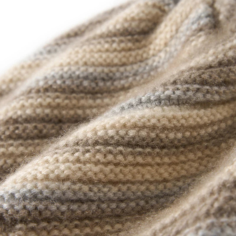Alpine Stripe Cashmere Beanie