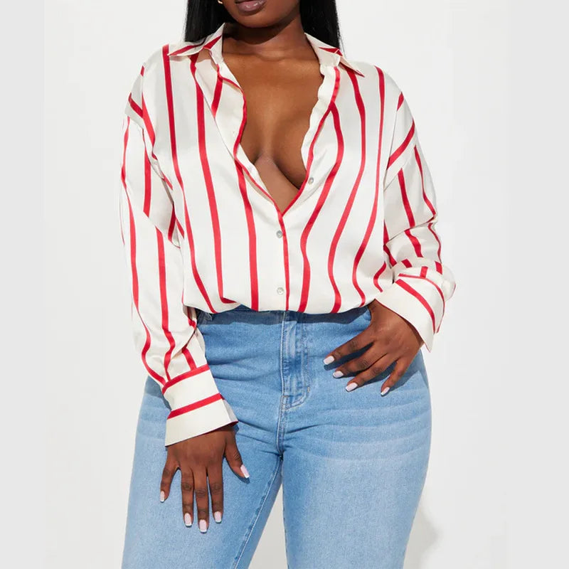 Delaney Satin Stripe Shirt