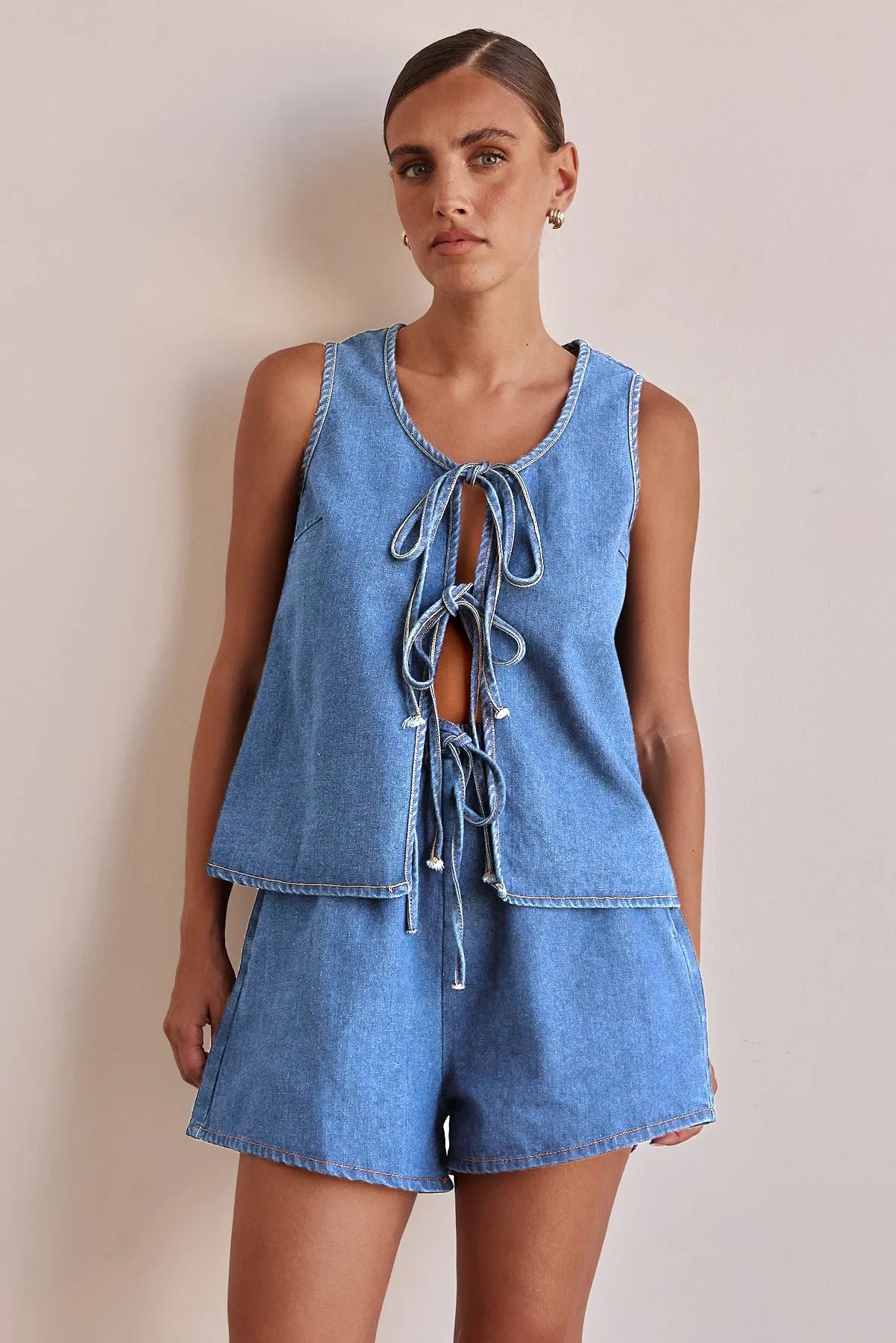 Doretta Denim Tie Set