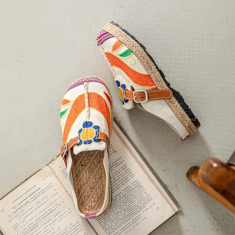 Evelyn Rojas Woven Slip-Ons