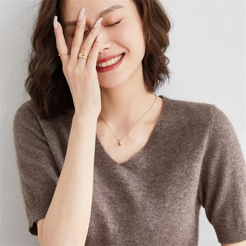 Elysian V-Neck Knit Top