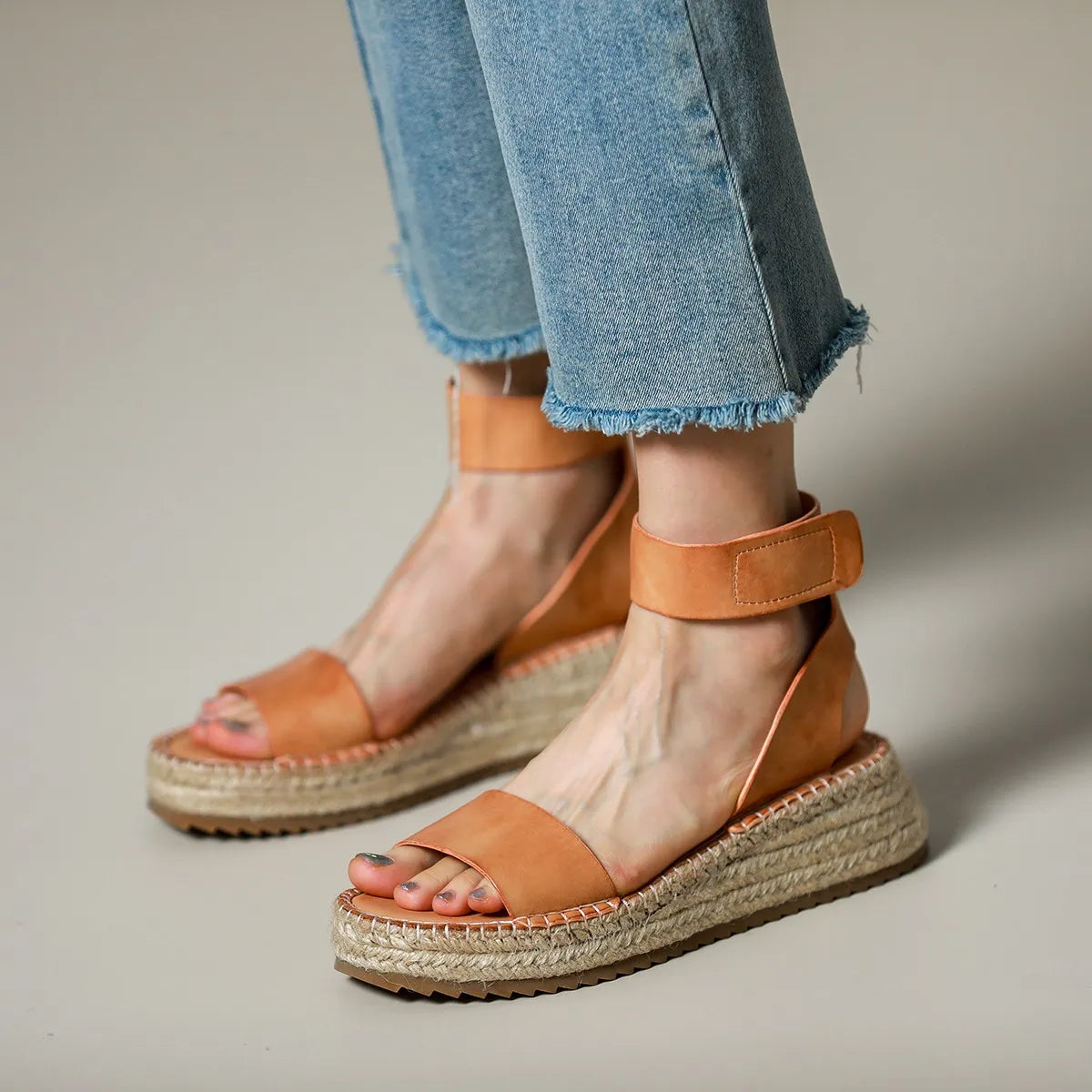 Classic Women's Leather Strap Sandals