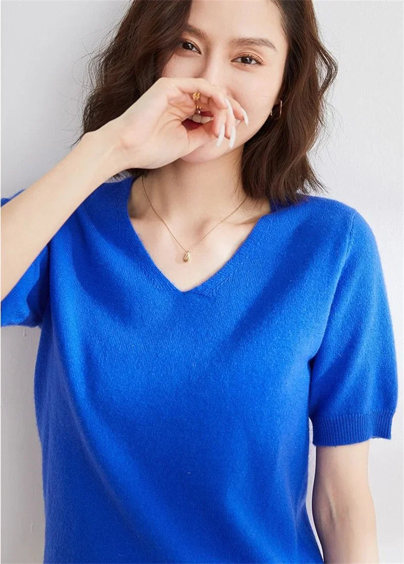 Elysian V-Neck Knit Top