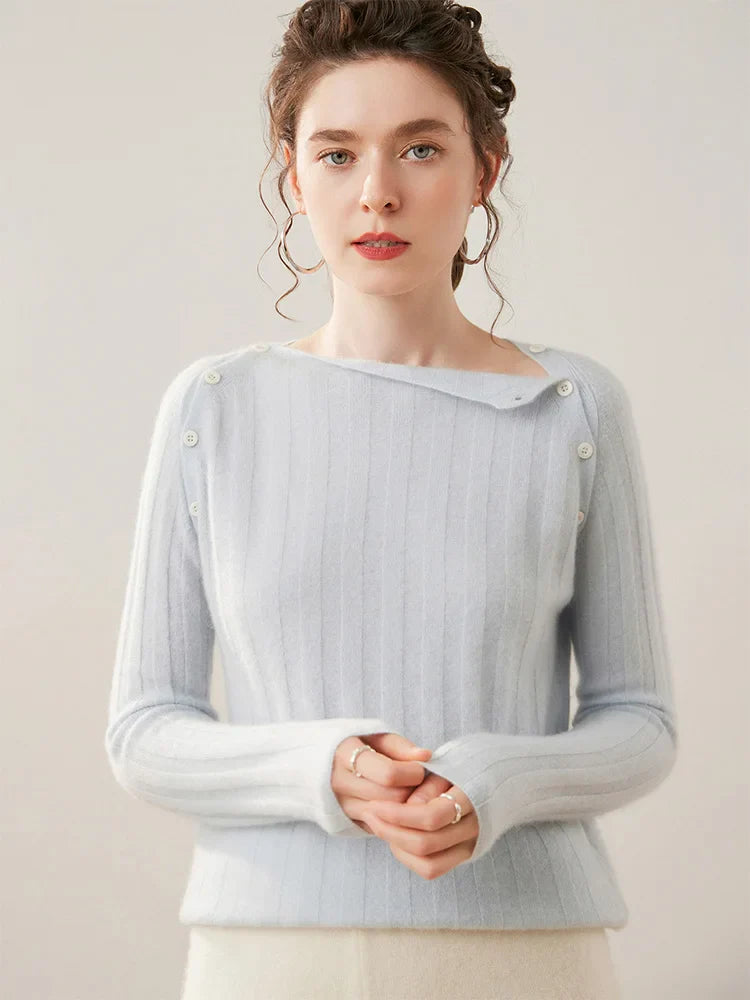 Maribel Buttoned Cashmere Sweater