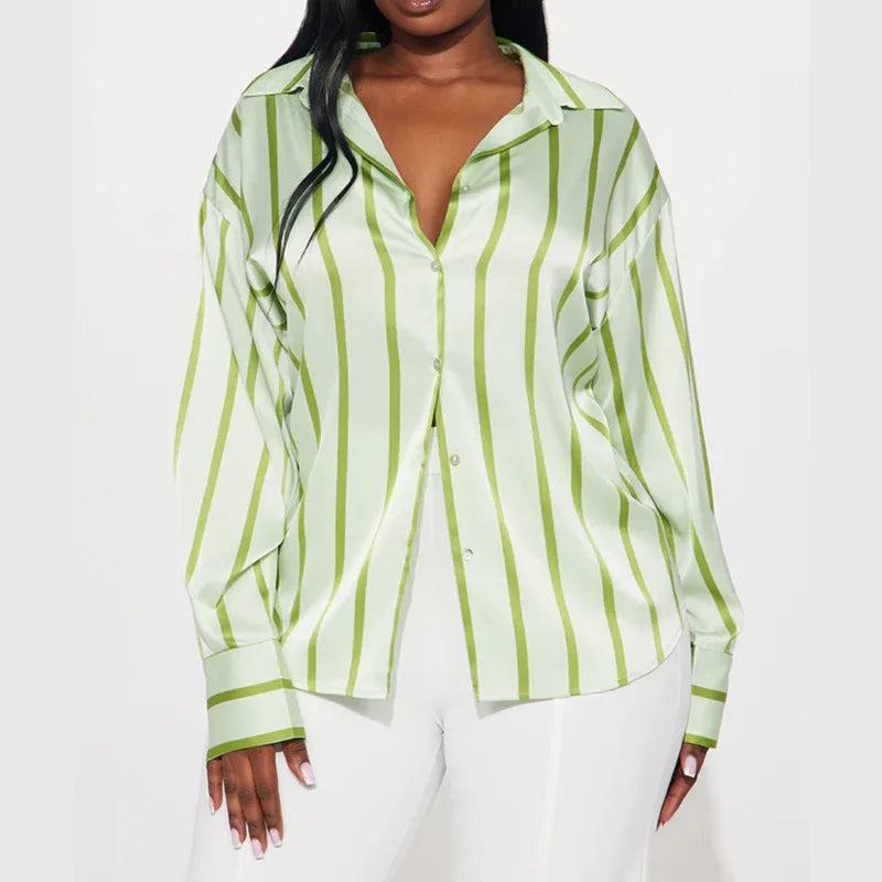 Delaney Satin Stripe Shirt