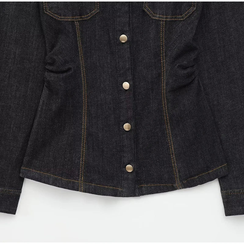 Marenza Button Denim Set