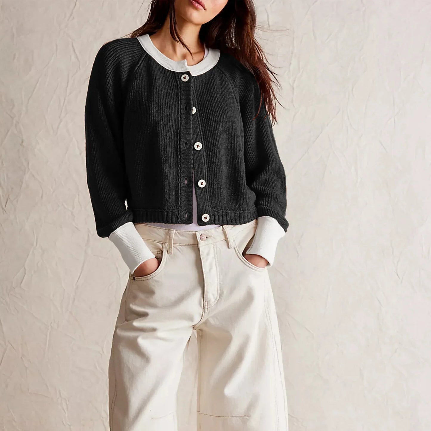Ardene Cropped Button Cardigan