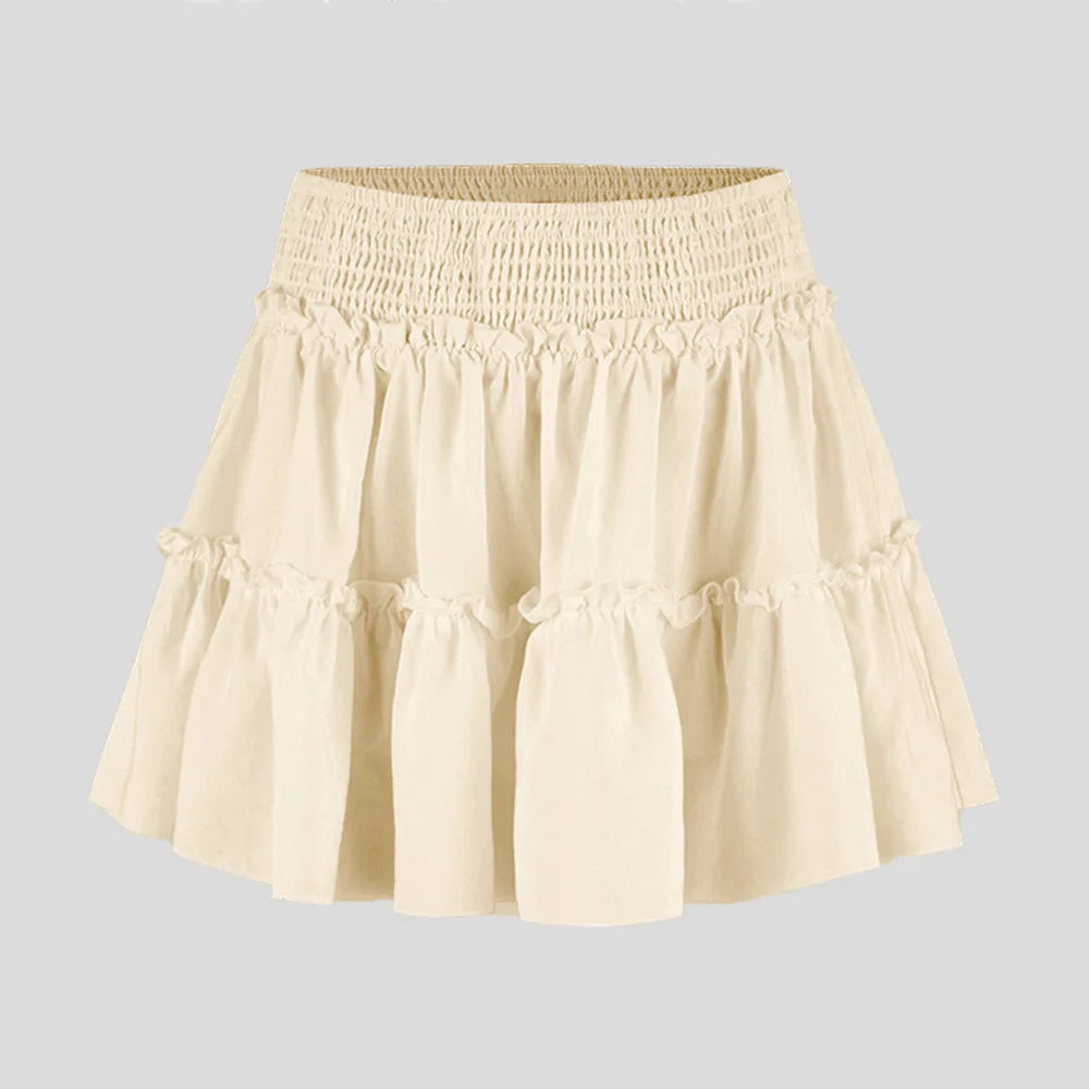 Viora Leopard Ruffle Skirt