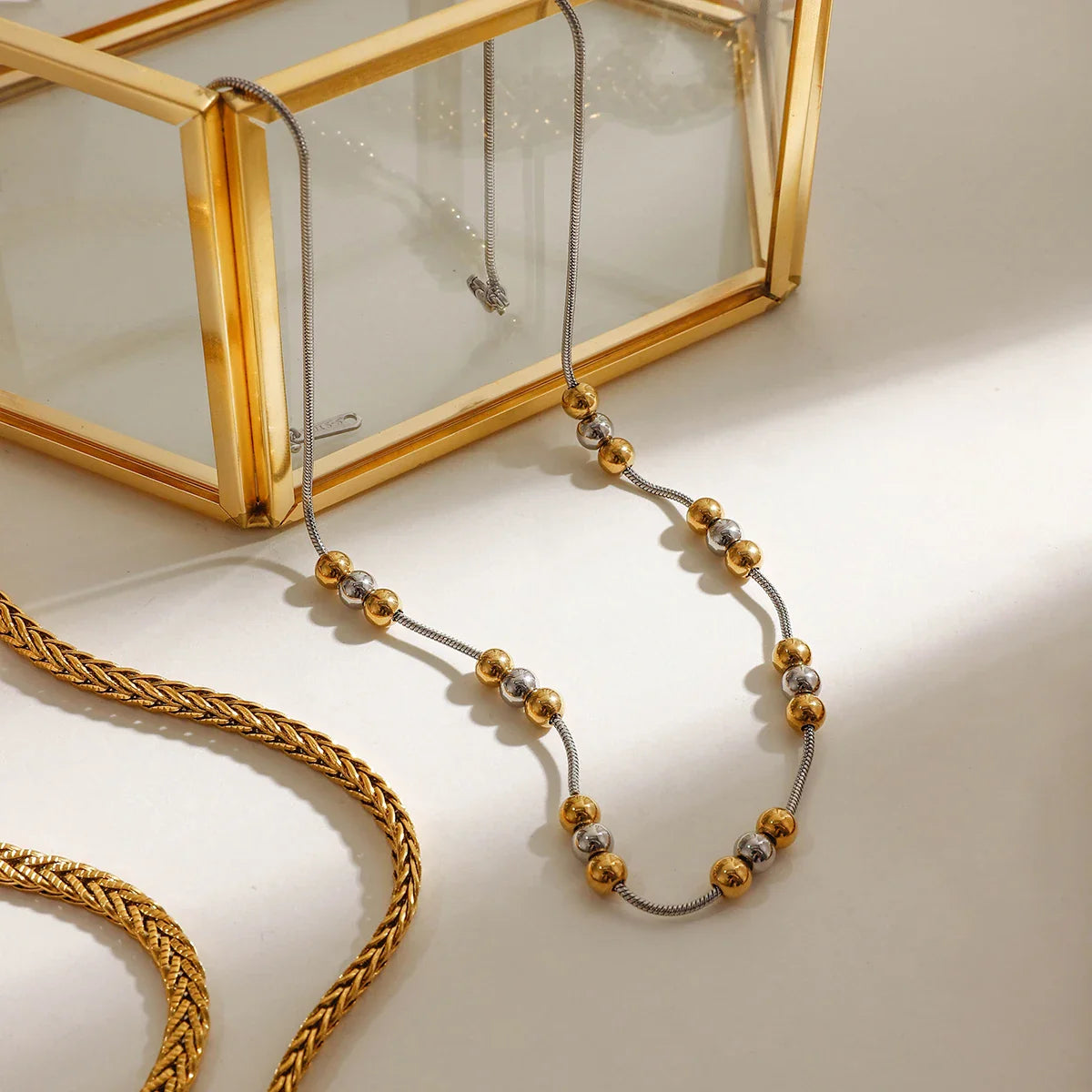 Zora Gold Silver Ball Necklace