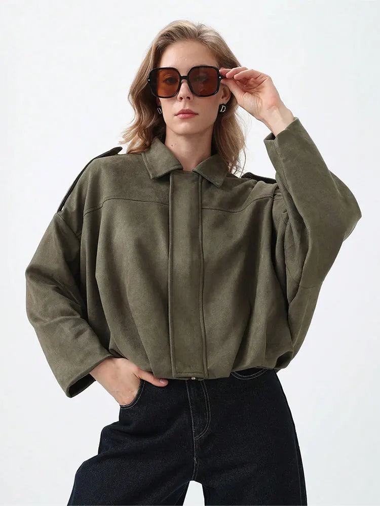 Arden Women's Suede Bomber