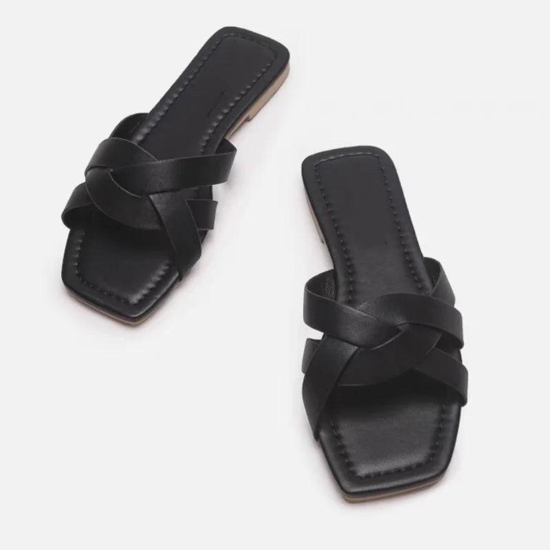 Orielle Woven Slide Sandals