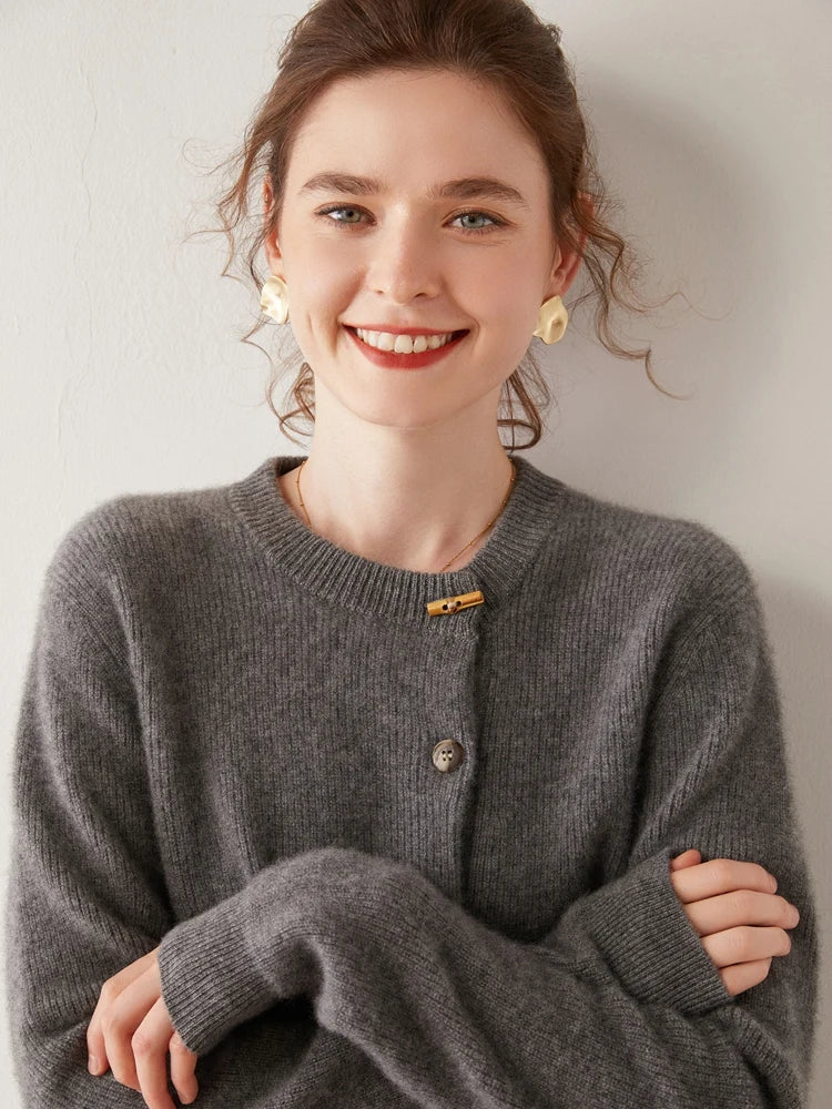 Florence Cashmere Button Cardigan