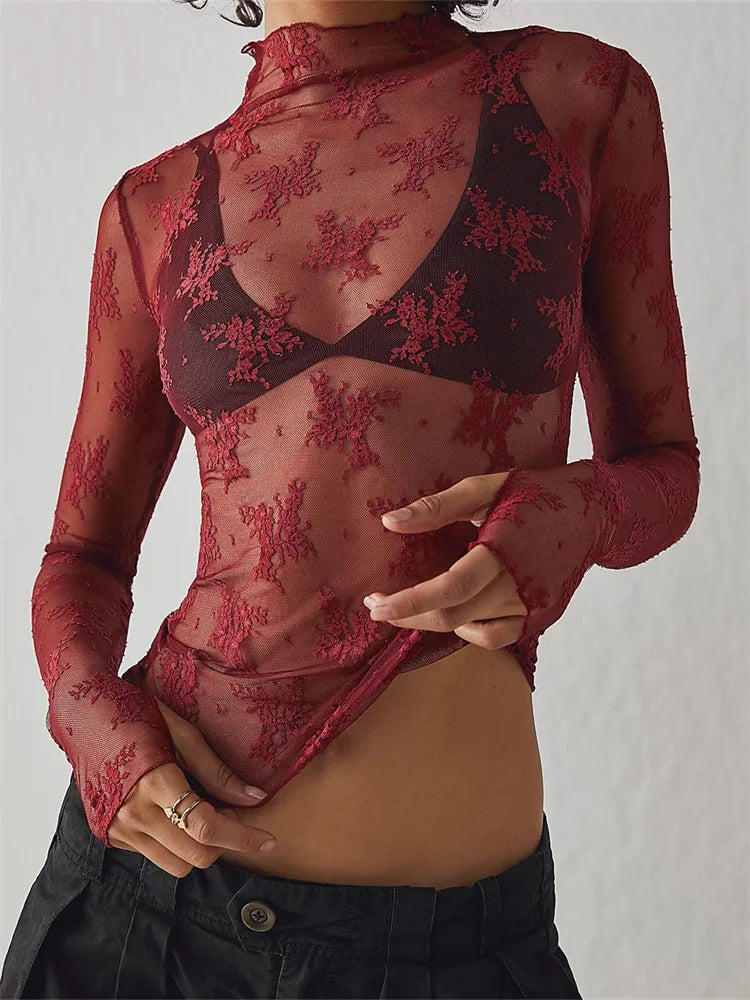 Liana Lace Transparent Top