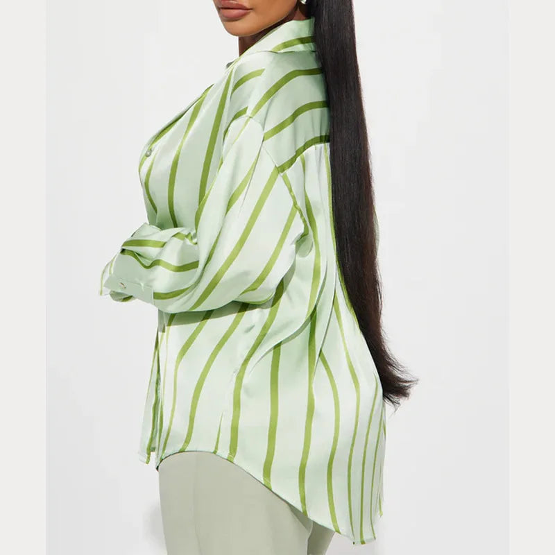 Delaney Satin Stripe Shirt