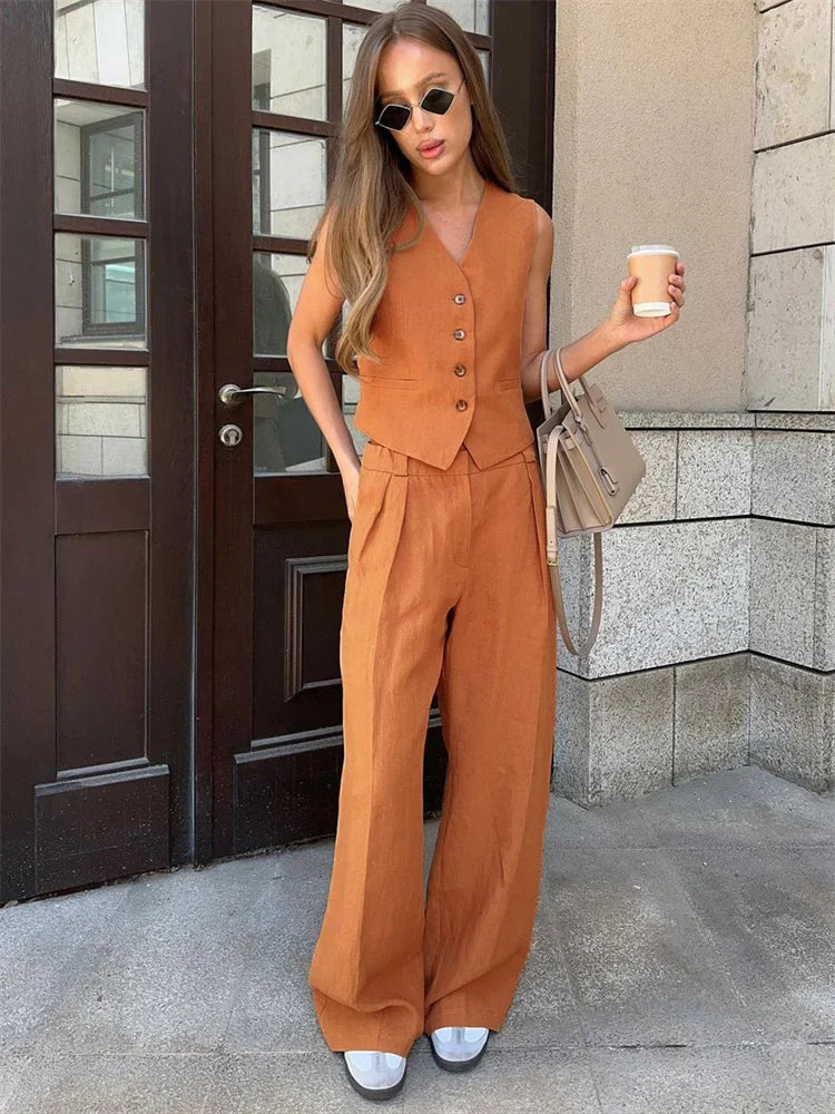 Marlowe Linen 100% Trouser Set