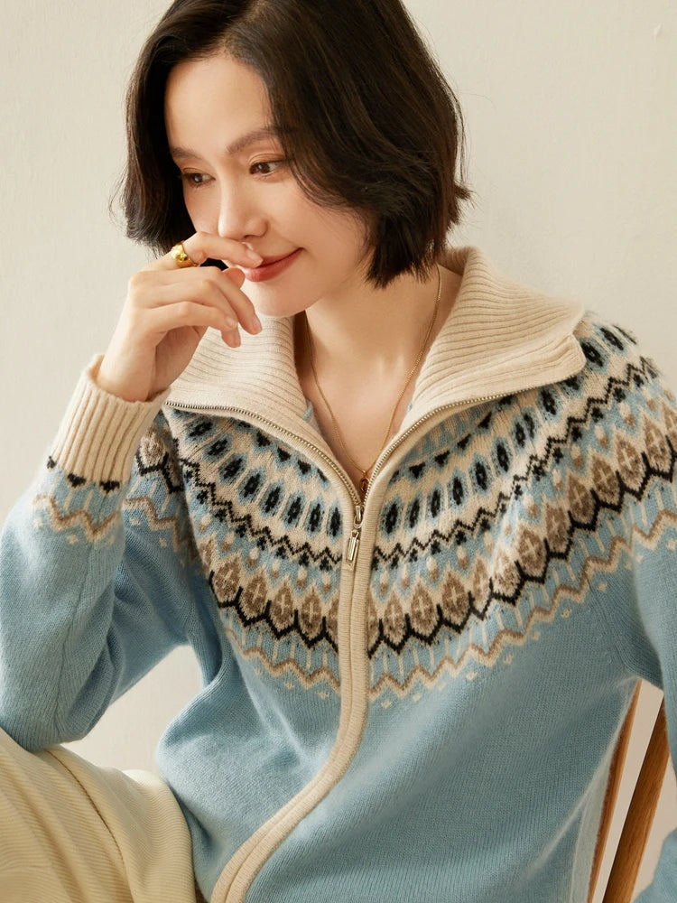 Strathan Cashmere Zip-Up