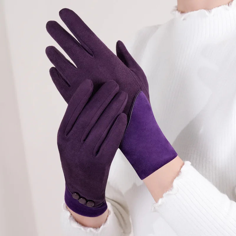Midnight Paris Charm Suedes Gloves