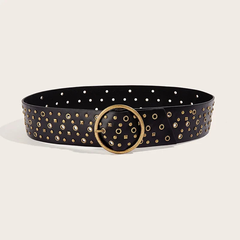Oversized Women's Leather Belt