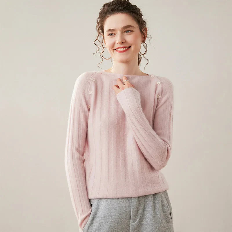 Maribel Buttoned Cashmere Sweater