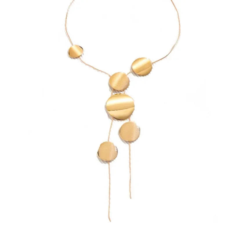 Noira Luxe Circle Drop Necklace