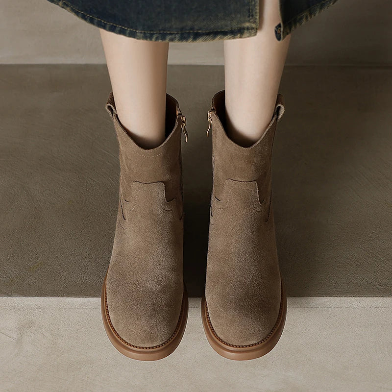 Women's Altus Zipper Leather Boots