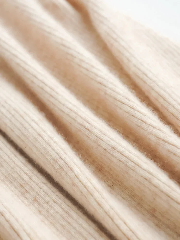 Wool Knitted Wide Leg Pants