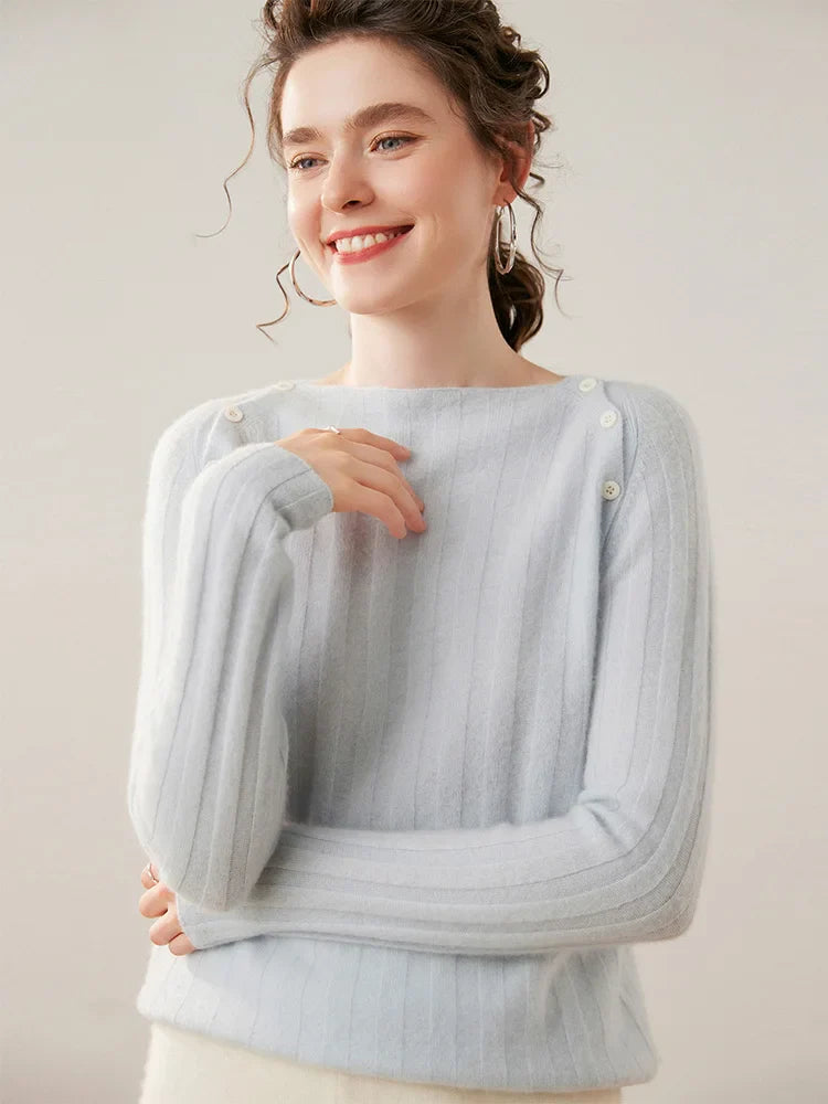 Maribel Buttoned Cashmere Sweater