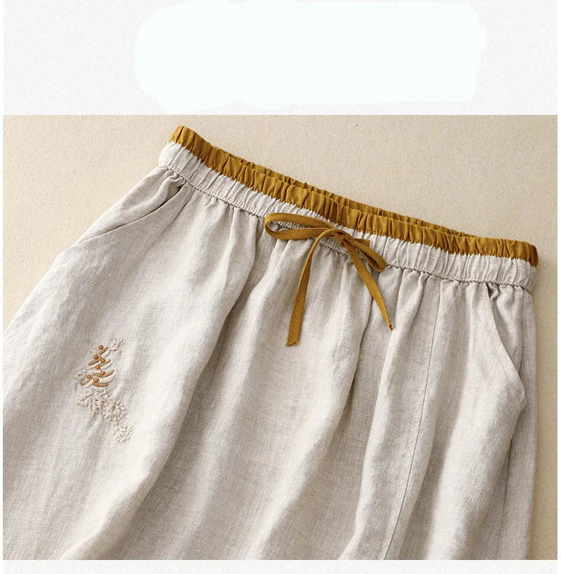 Everly 100% Linen Skirt