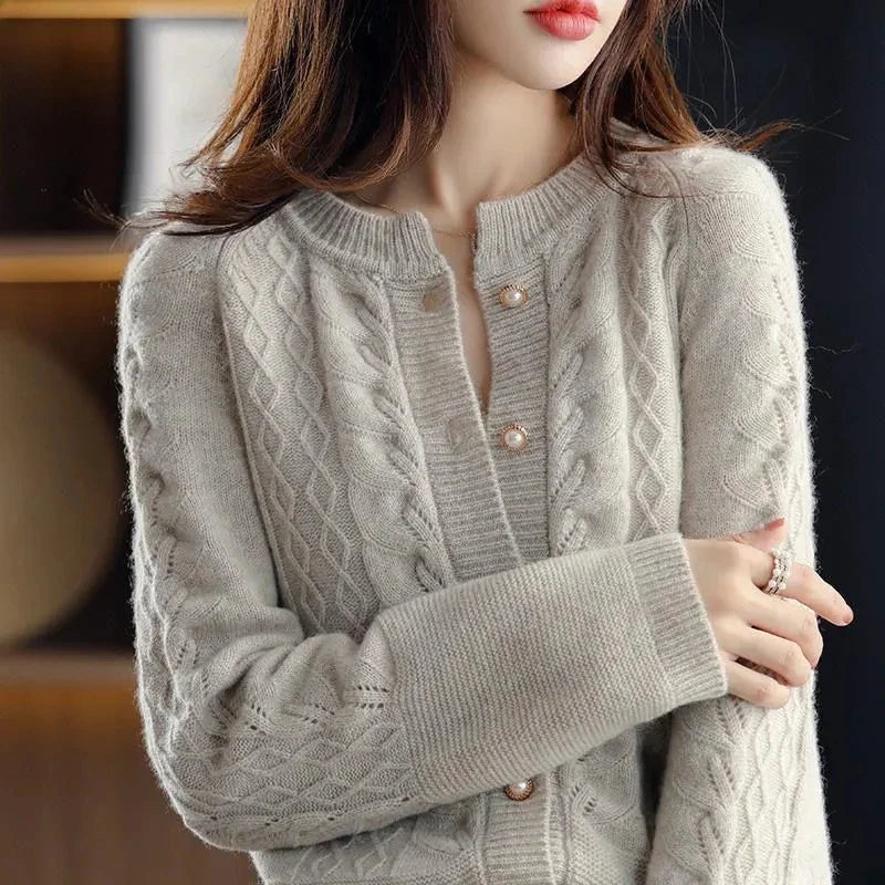 New London Pearl Button Cardigan