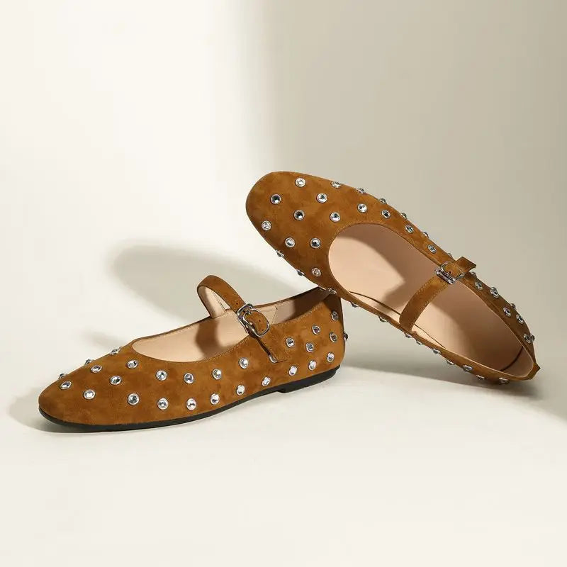 Evelyn Studded Mary Janes