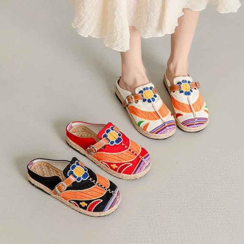 Evelyn Rojas Woven Slip-Ons