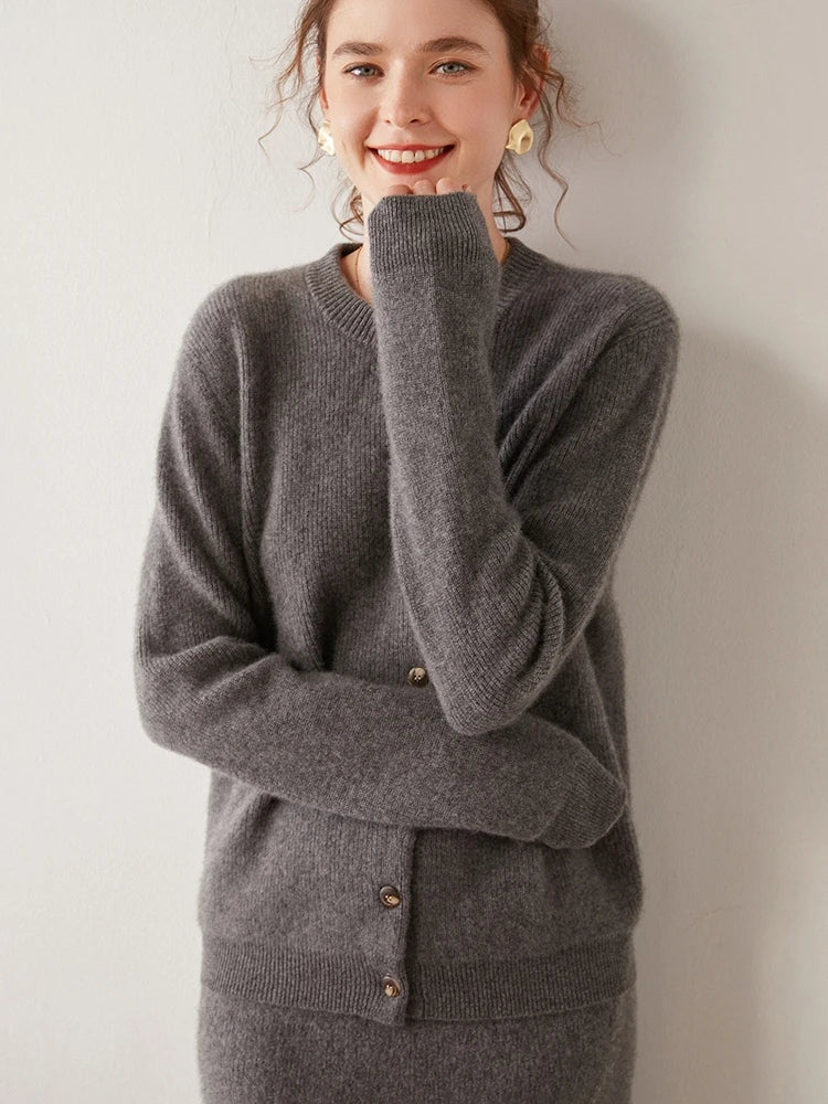 Florence Cashmere Button Cardigan