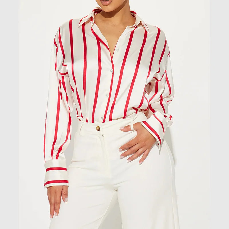 Delaney Satin Stripe Shirt