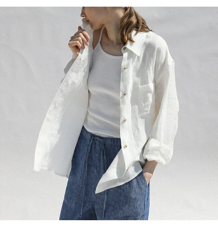 Oversized Linen Blouse