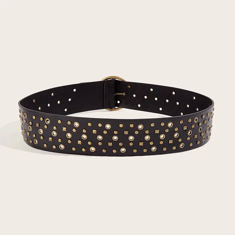 Oversized Women's Leather Belt